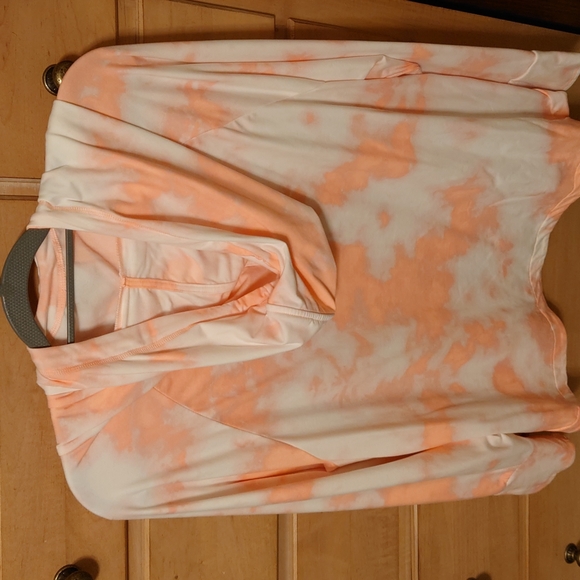 Zelos Plus Size Long Sleeve Round Hem Drawstring Hoodie - Picture 2 of 3